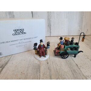 Dept 56 58392 Chelsea market hat monger cart heritage village accessory xmas